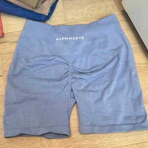 Alphalete Women's Periwinkle Seamless Scrunch Bike Shorts